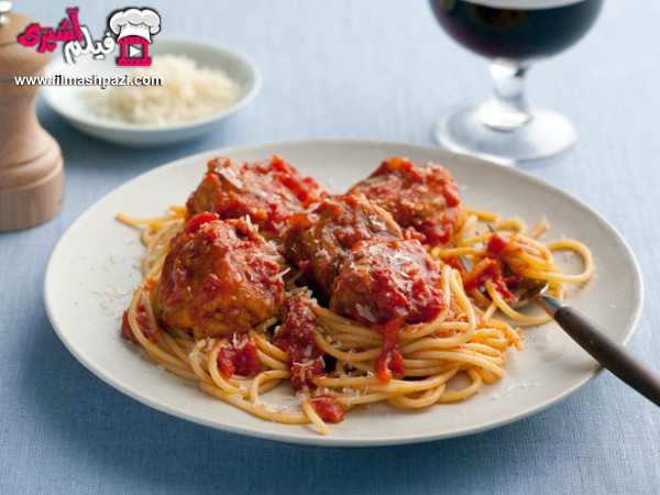 اسپاگتی با گوشت قلقلی